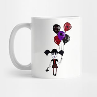 Balloon Goth Girl Mug